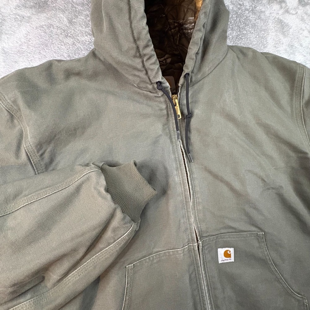 Carhartt Men's 2XL Spruce Green 101074 Huntsman Realtree Camo Lined Jacket